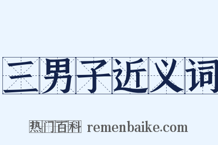 三男子近义词是什么意思的图片